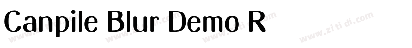 Canpile Blur Demo R字体转换